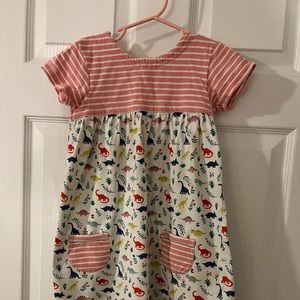 3T/4T dinosaur dress with matching ruffled underpants